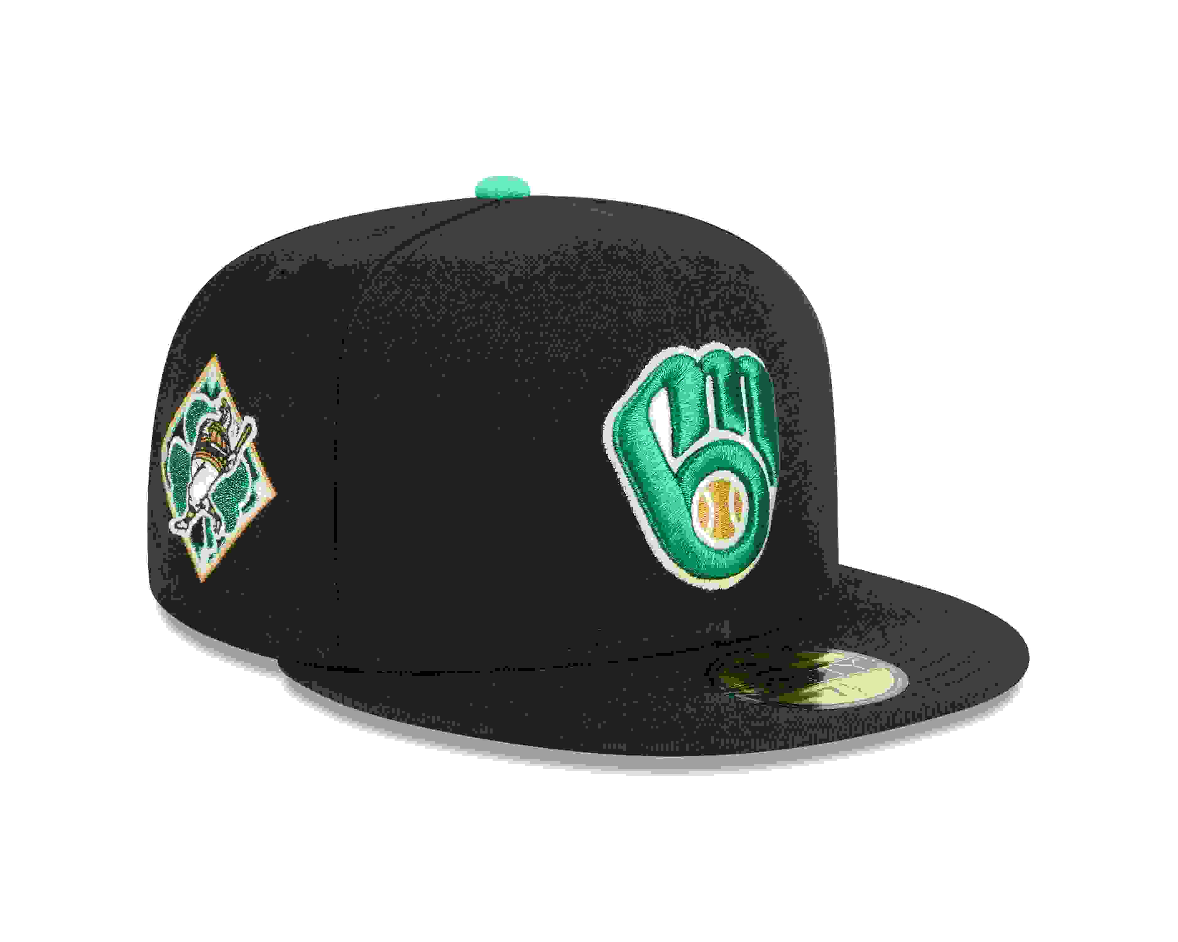 New Era Milwaukee Brewers 59FIFTY St. Paddy's Black/Green Fitted Hat